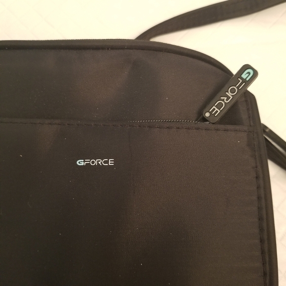 GForce Black Crossbody Bag Compact Travel Shoulder Bag Adjustable Strap - Picture 3 of 8